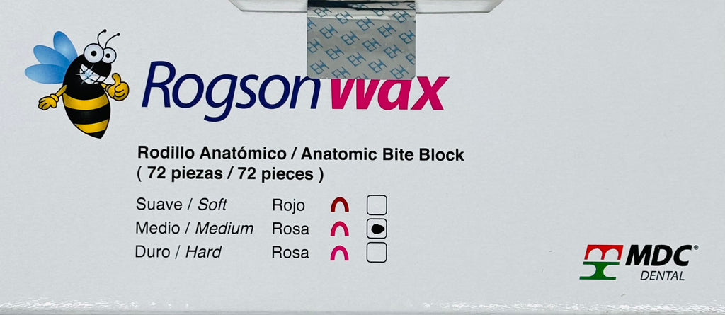 [ MDC ] Rogson Base Plate Pink (Medium/Hard) Wax, ANATOMIC U SHAPED BITE BLOCKS