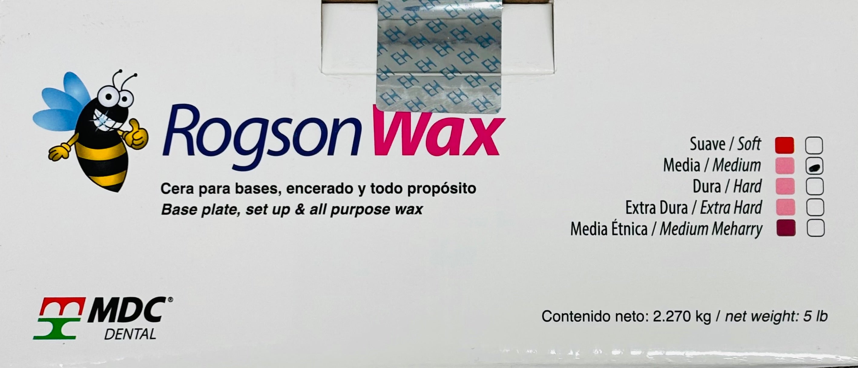 [ MDC ] Rogson Base Plate Pink (Medium/Hard) Wax, ANATOMIC U SHAPED BITE BLOCKS