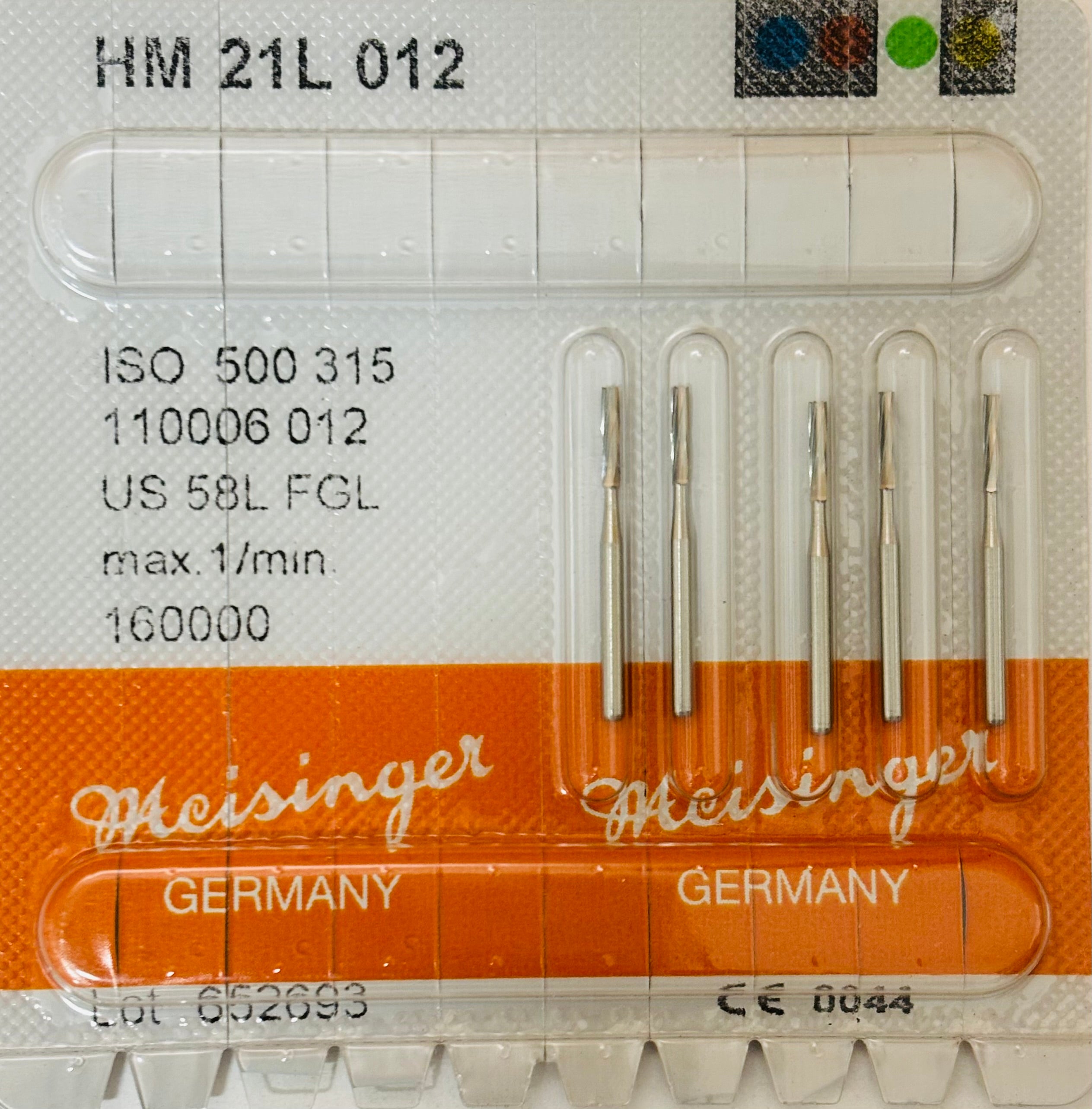 [Meisinger] HP Bur HM 1 - [MD] 1/4, 1/2, [MD] 1, [MD] 2, [MD] 3, [MD] 4, 5, ,6, 7, [MD] 8, [MD] 10 - 5/PK