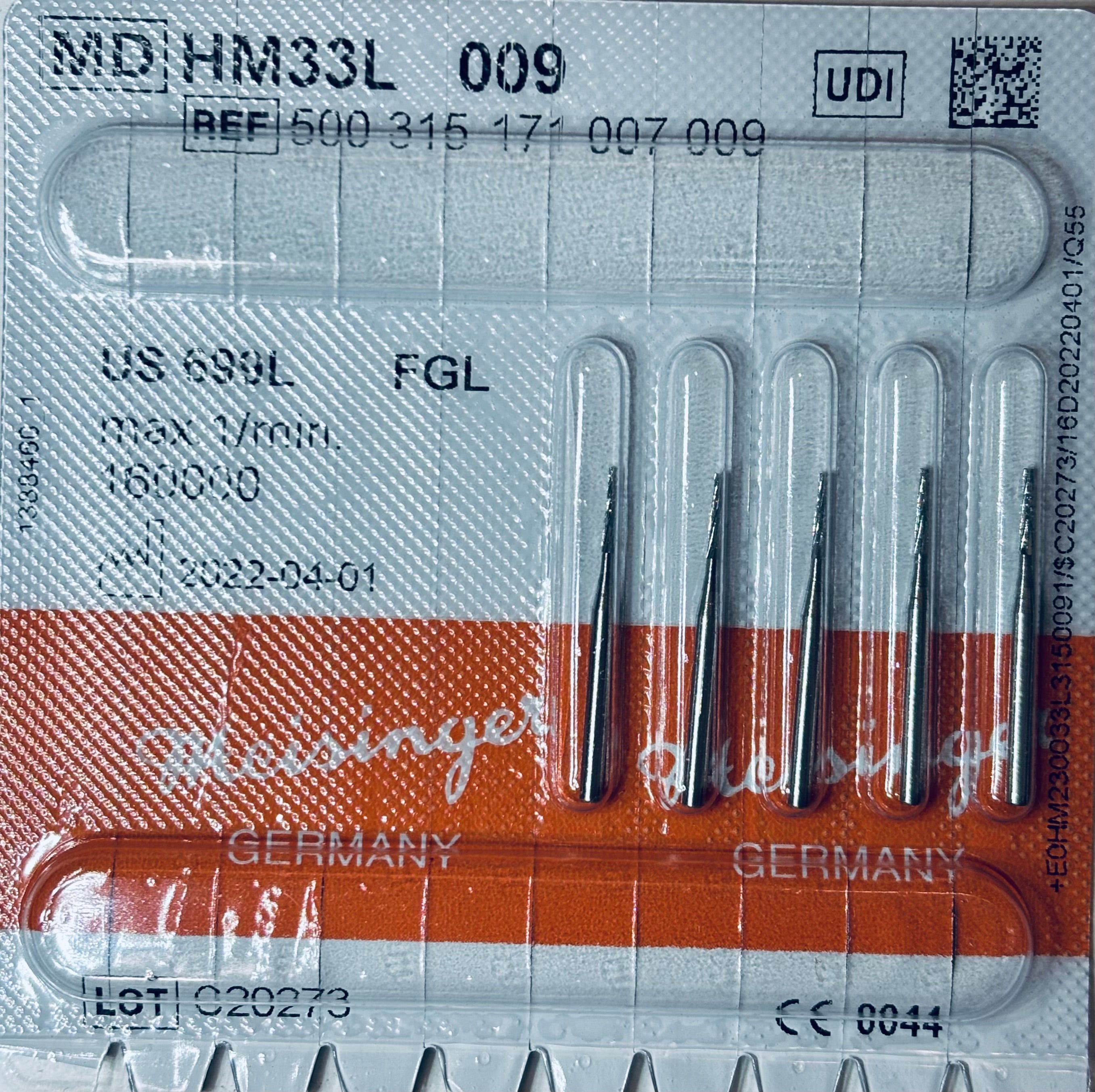 [Meisinger] FG & FGL Bur (HM33 - [MD] 699, 700, 701, 702, 703), HM33L -[MD] 699L, [MD] 700L, [MD] 701L) - 5/PK