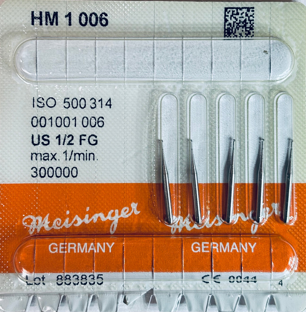 [Meisinger] FG Bur HM 1 - 1/2, 1, 2, 3, 4, 5, ,6, 7, 8 - 5/PK