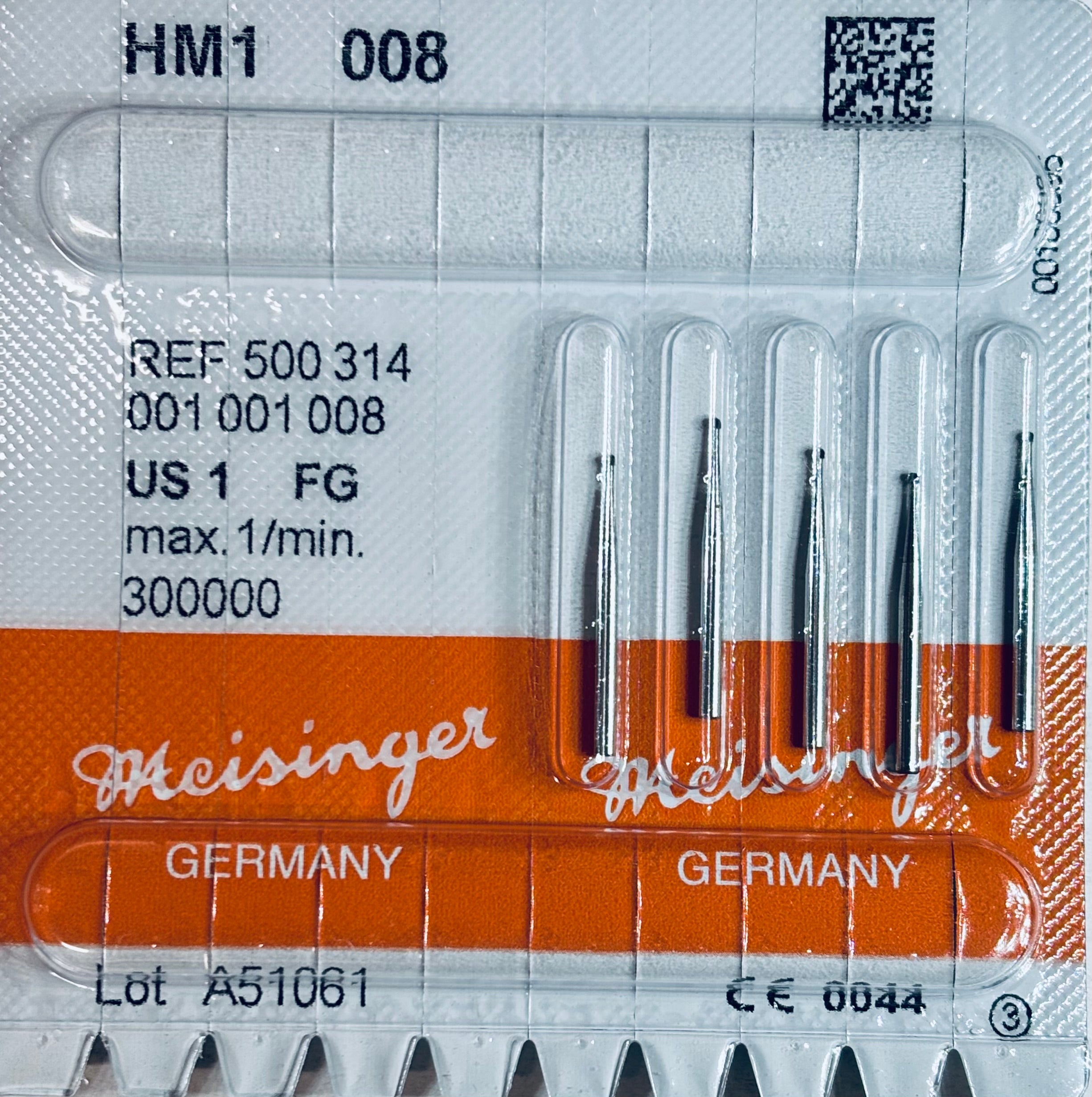 [Meisinger] FG Bur HM 1 - 1/2, 1, 2, 3, 4, 5, ,6, 7, 8 - 5/PK