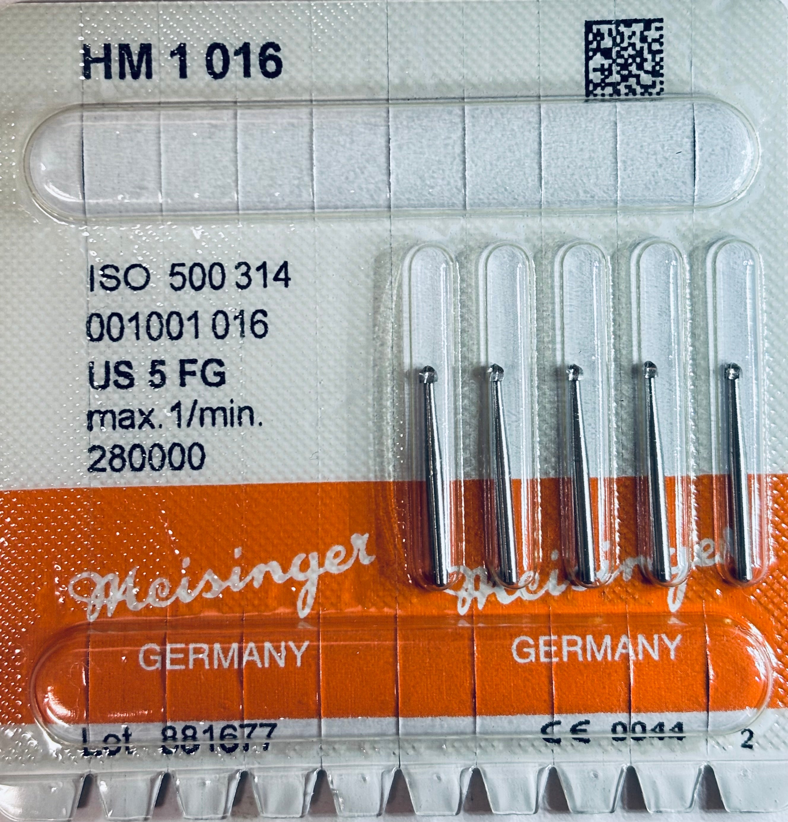 [Meisinger] FG Bur HM 1 - 1/2, 1, 2, 3, 4, 5, ,6, 7, 8 - 5/PK