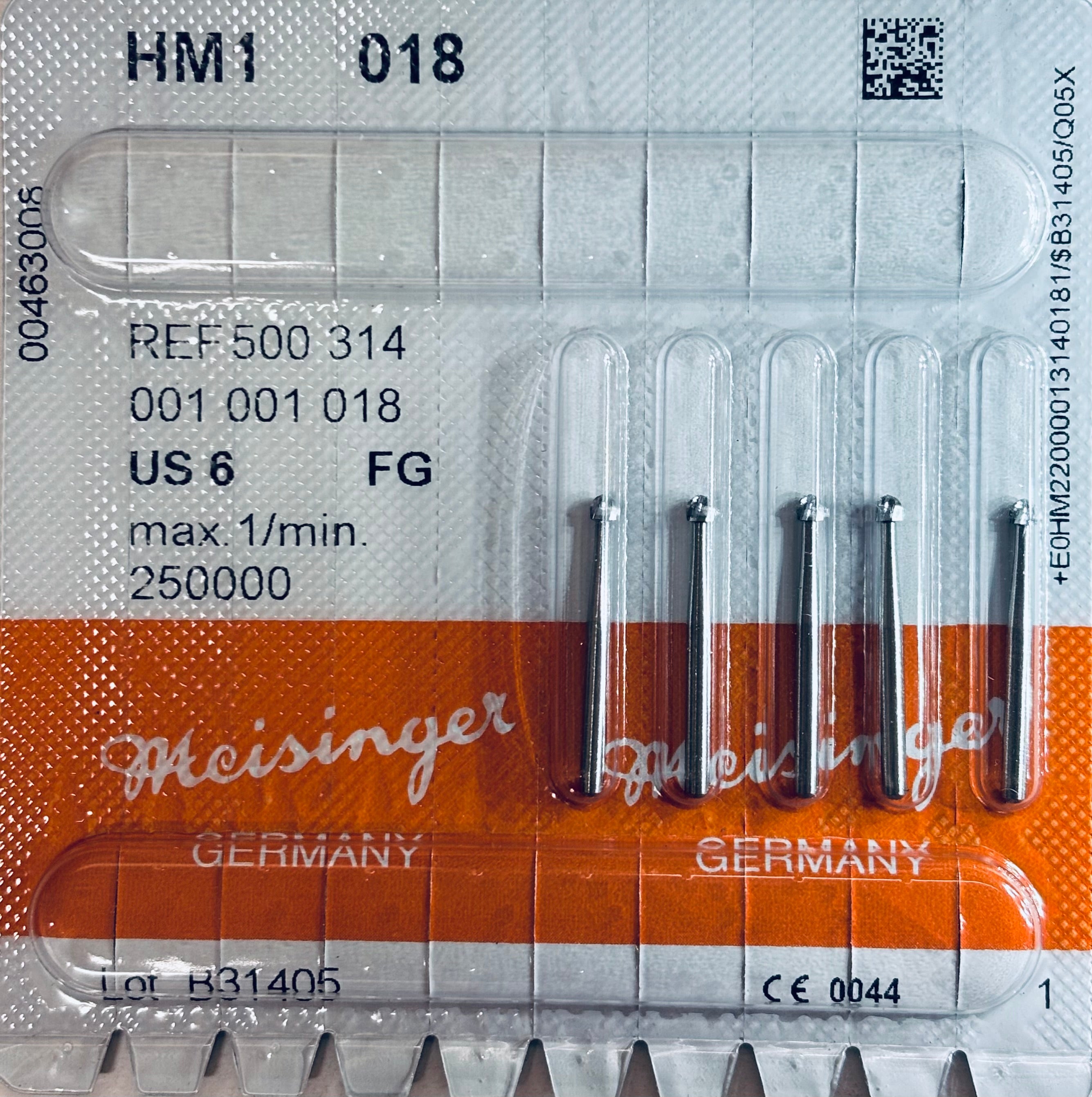 [Meisinger] FG Bur HM 1 - 1/2, 1, 2, 3, 4, 5, ,6, 7, 8 - 5/PK