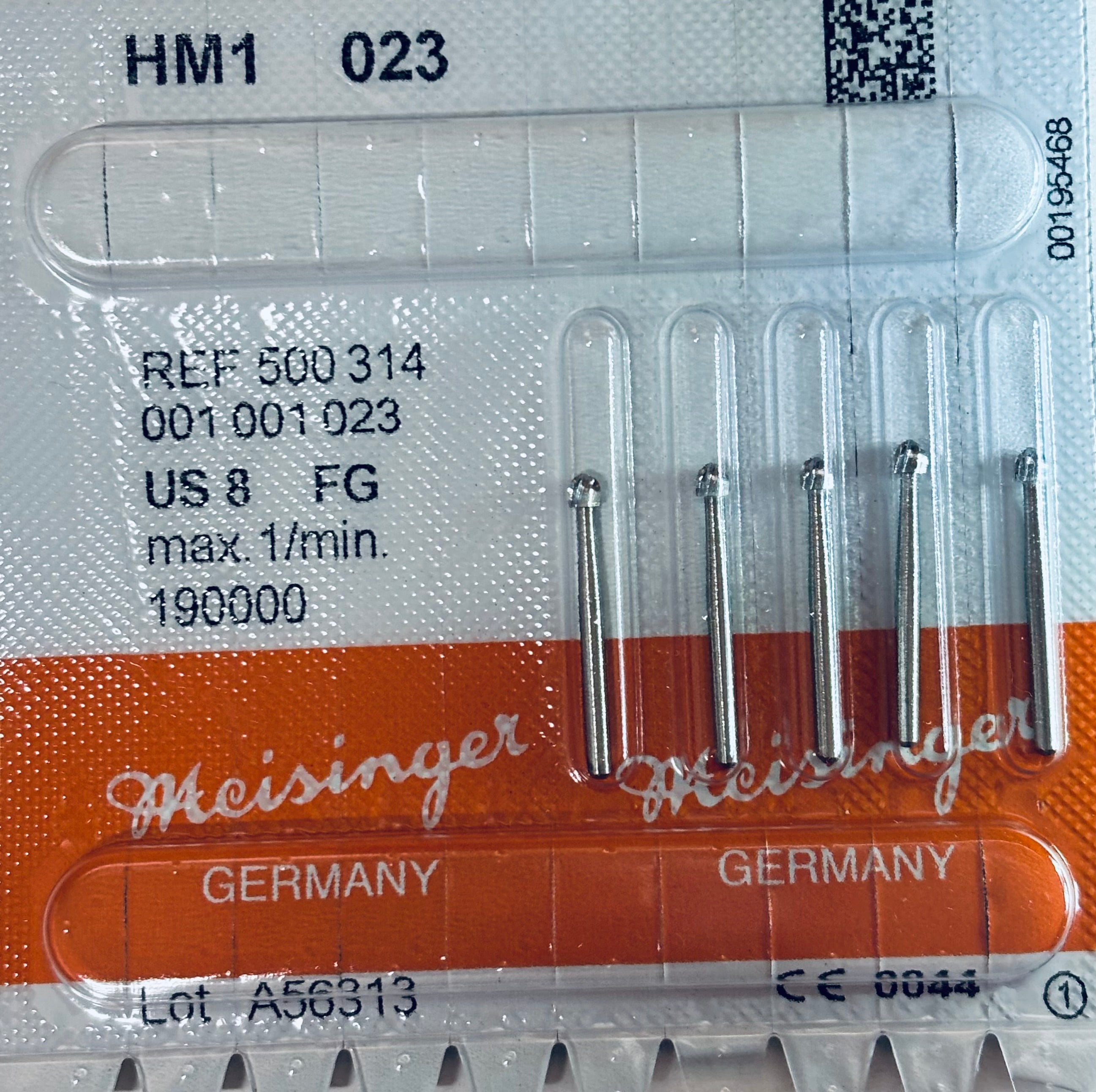 [Meisinger] FG Bur HM 1 - 1/2, 1, 2, 3, 4, 5, ,6, 7, 8 - 5/PK