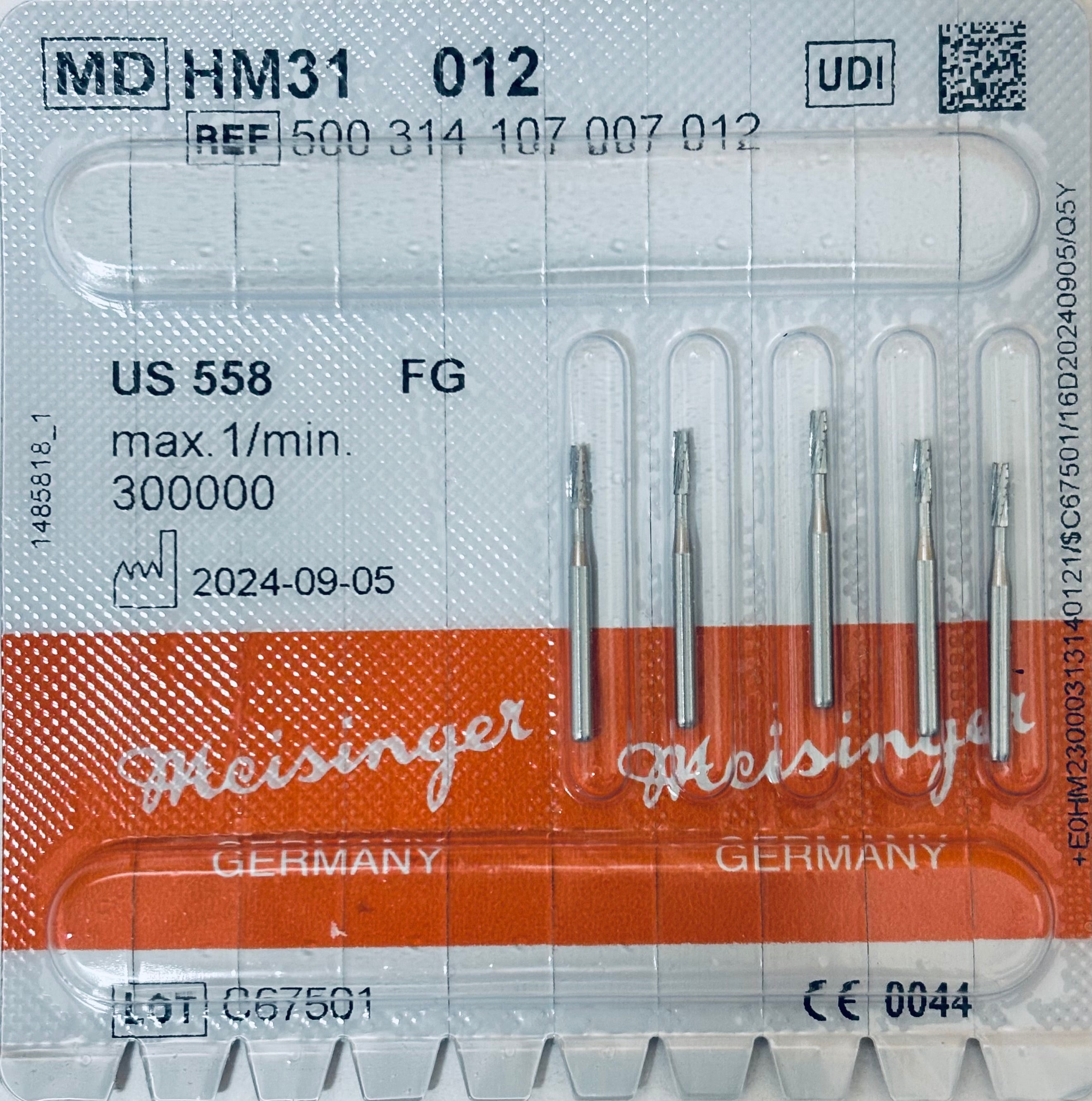 [Meisinger] FG & FGL Bur (HM31 - 556, [MD] 557, [MD] 558), (HM31L- 557L, 558L) - 5/PK