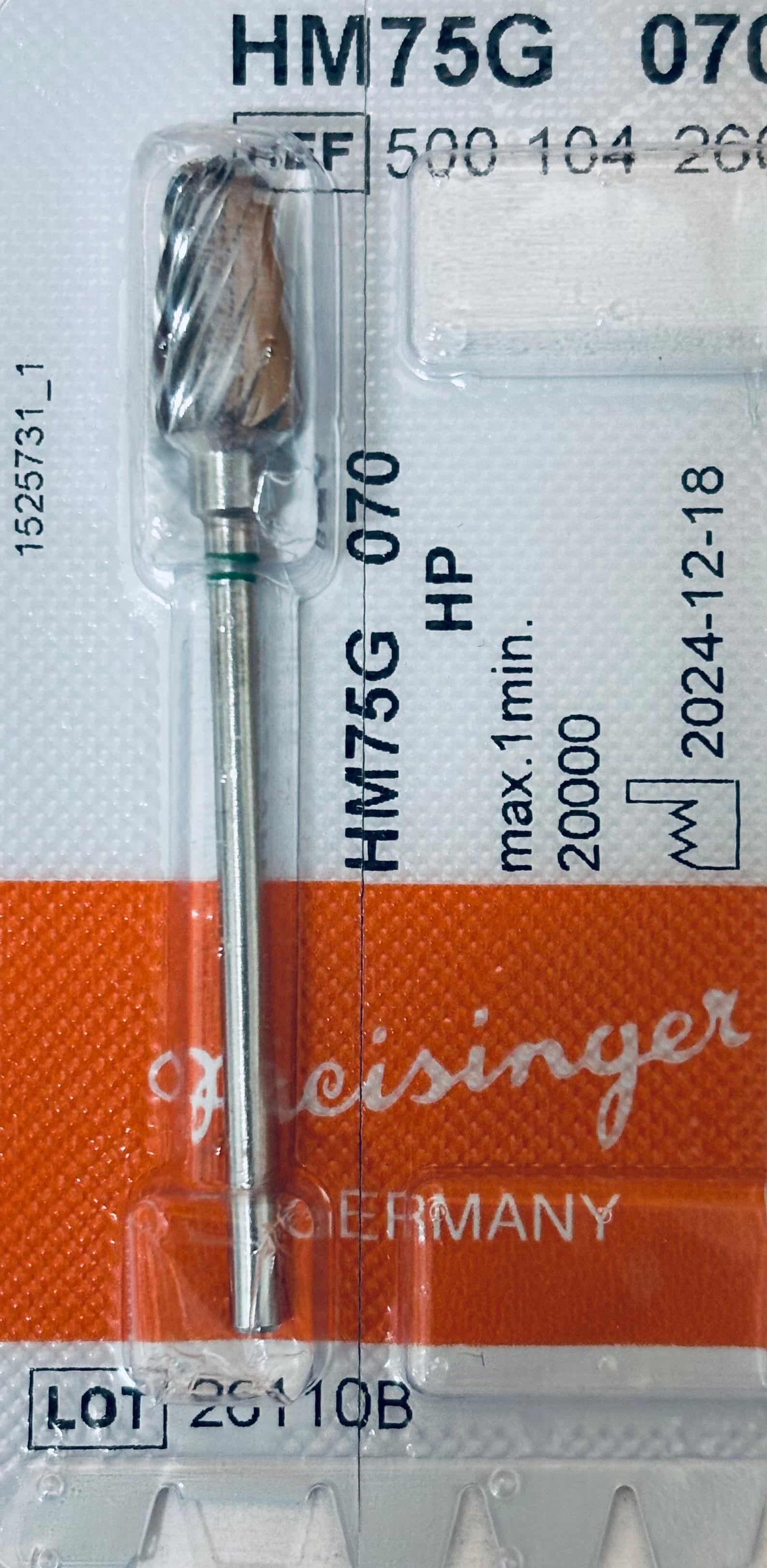 [Meisinger] HP Bur HM 75G 070 1/PK
