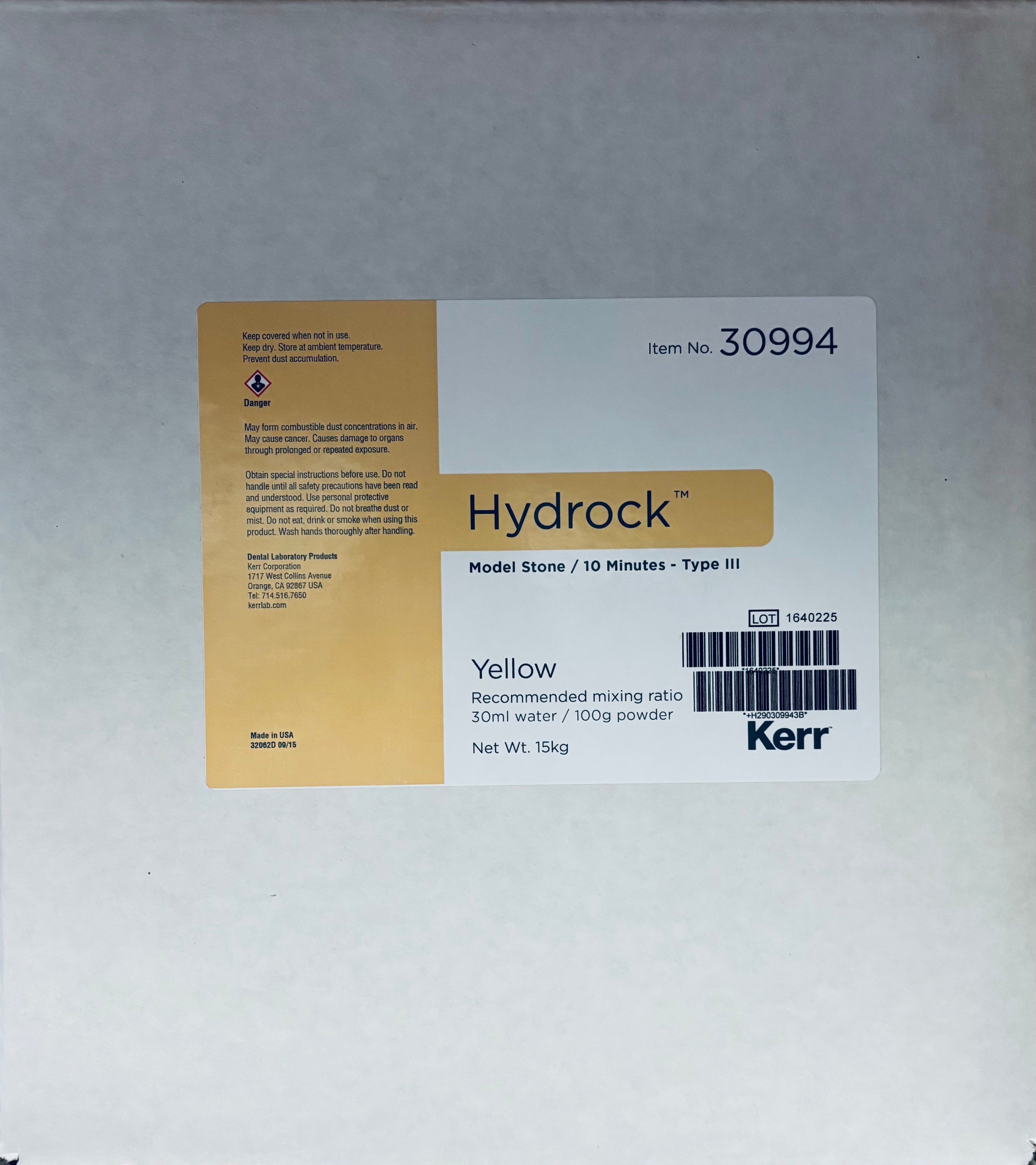 [Kerr] Hydrock Model Stone - Type III Yellow 15kg #30994