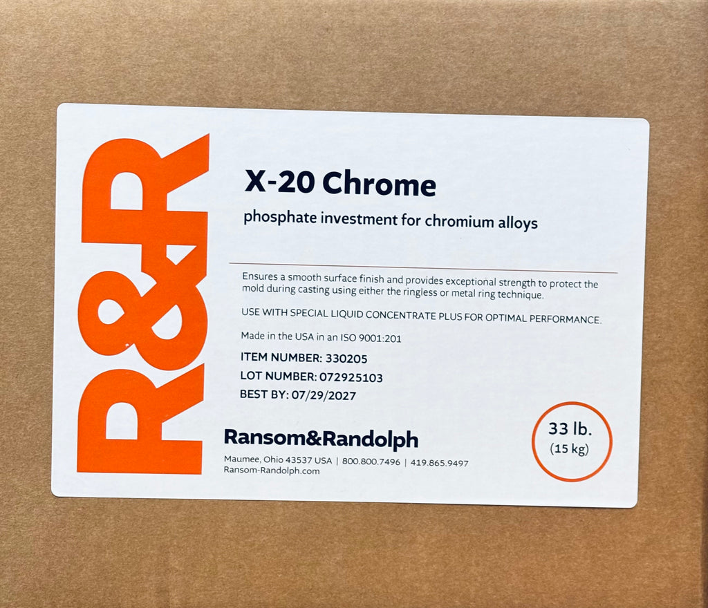 [R&R] X-20 Chrome Phosphate Investment for Chromium Alloys 33lbs #330205
