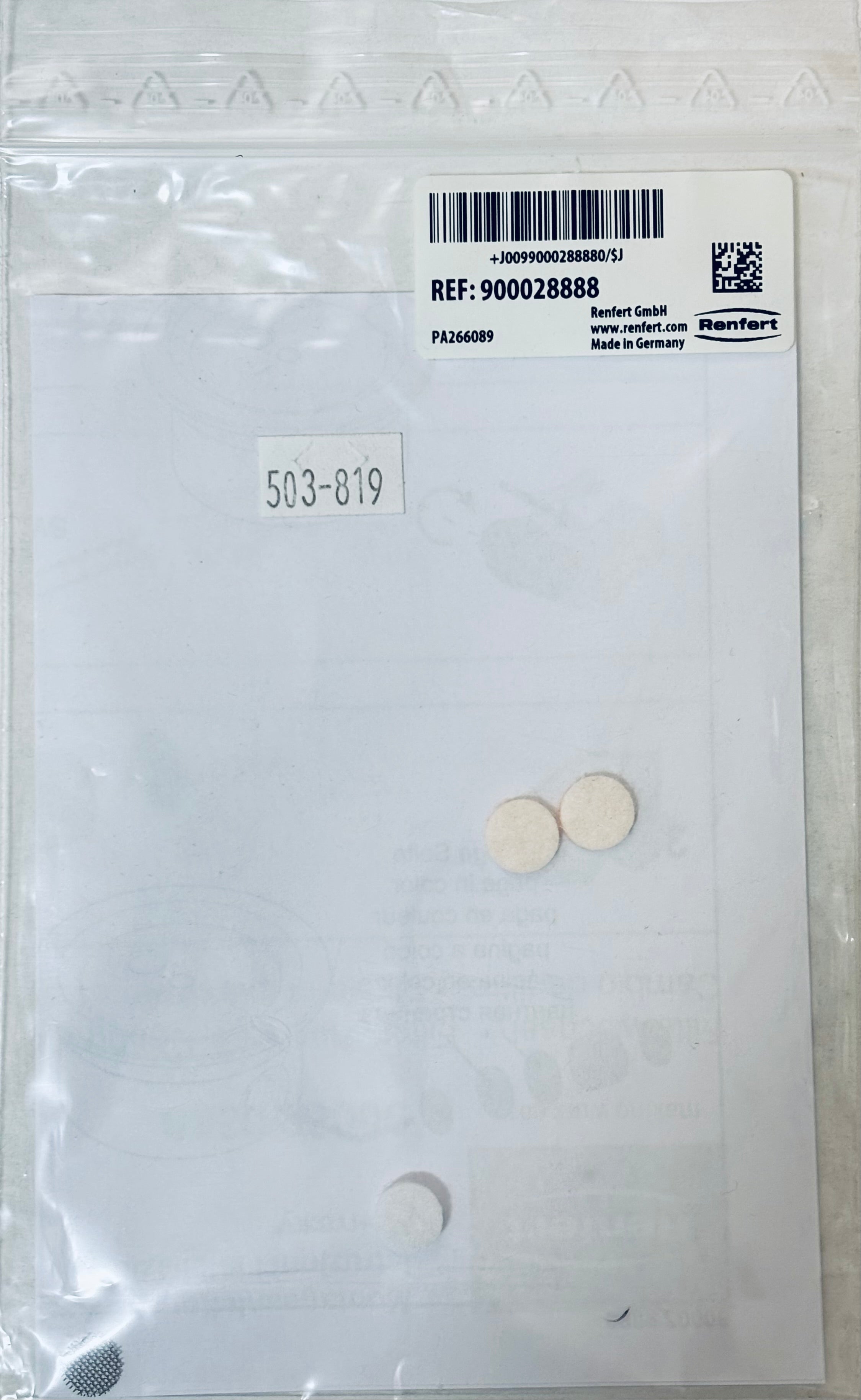 [RENFERT] FILITER SET 25/70um Item number: 900028889 Official Renfert spare part