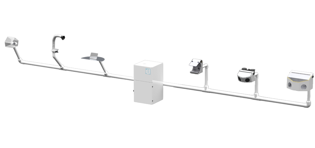 [Vaniman] V6 SE Multi-Station Dust Collector – 10281 (Dust Collectors Special Application) (Plate Size 2.5" - 4 Ports | 3" - 4 Ports | 4" - 2 Ports )