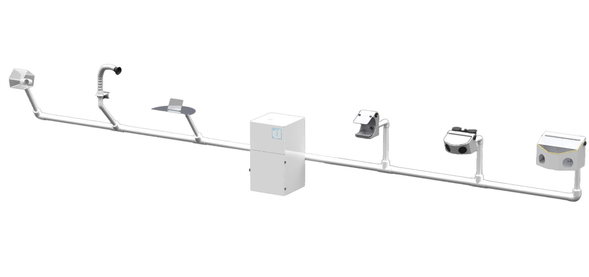 [Vaniman] V6 SE Multi-Station Dust Collector – 10281 (Dust Collectors Special Application) (Plate Size 2.5" - 4 Ports | 3" - 4 Ports | 4" - 2 Ports )