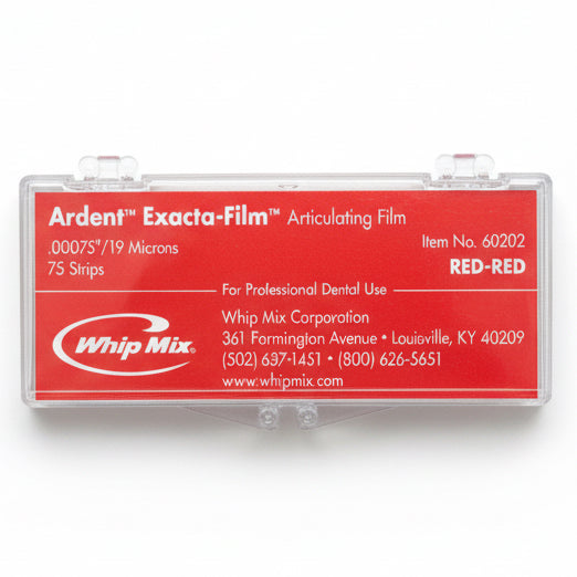 *75-Strips* Whip Mix Ardent Articulating Exacta-Film Red-Red 0.00075" 60202