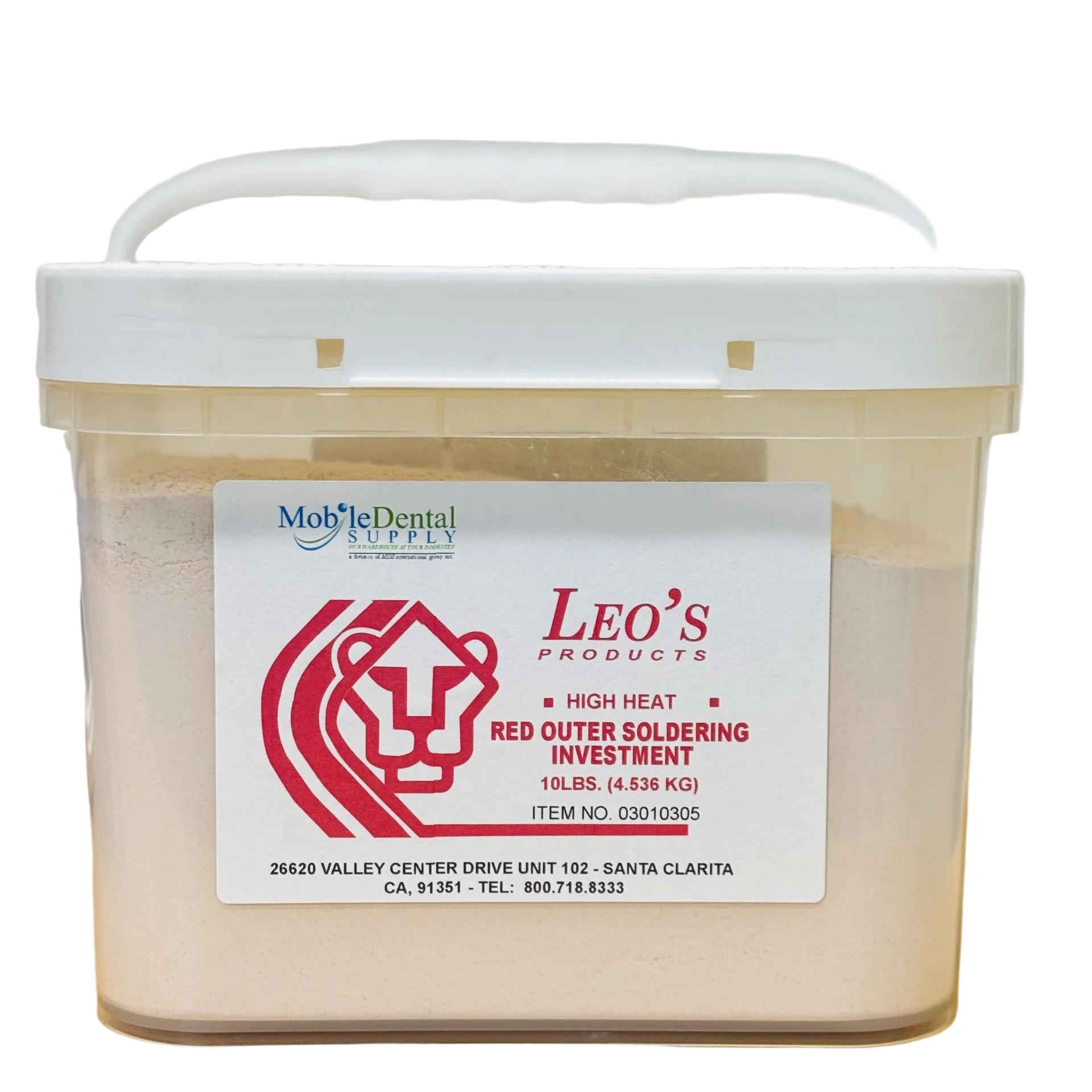 Leo's products Red Outer Soldering Investment – High Heat Dental Lab Investment for Crown & Bridge