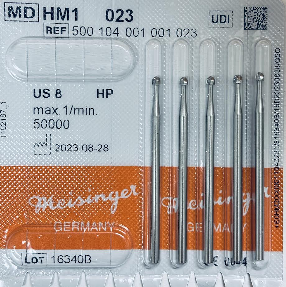 [Meisinger] HP Bur HM 1 - [MD] 1/4, 1/2, [MD] 1, [MD] 2, [MD] 3, [MD] 4, 5, ,6, 7, [MD] 8, [MD] 10 - 5/PK