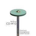 [Besqual] Diamond Impregnated green Mounted Stone CD-W10