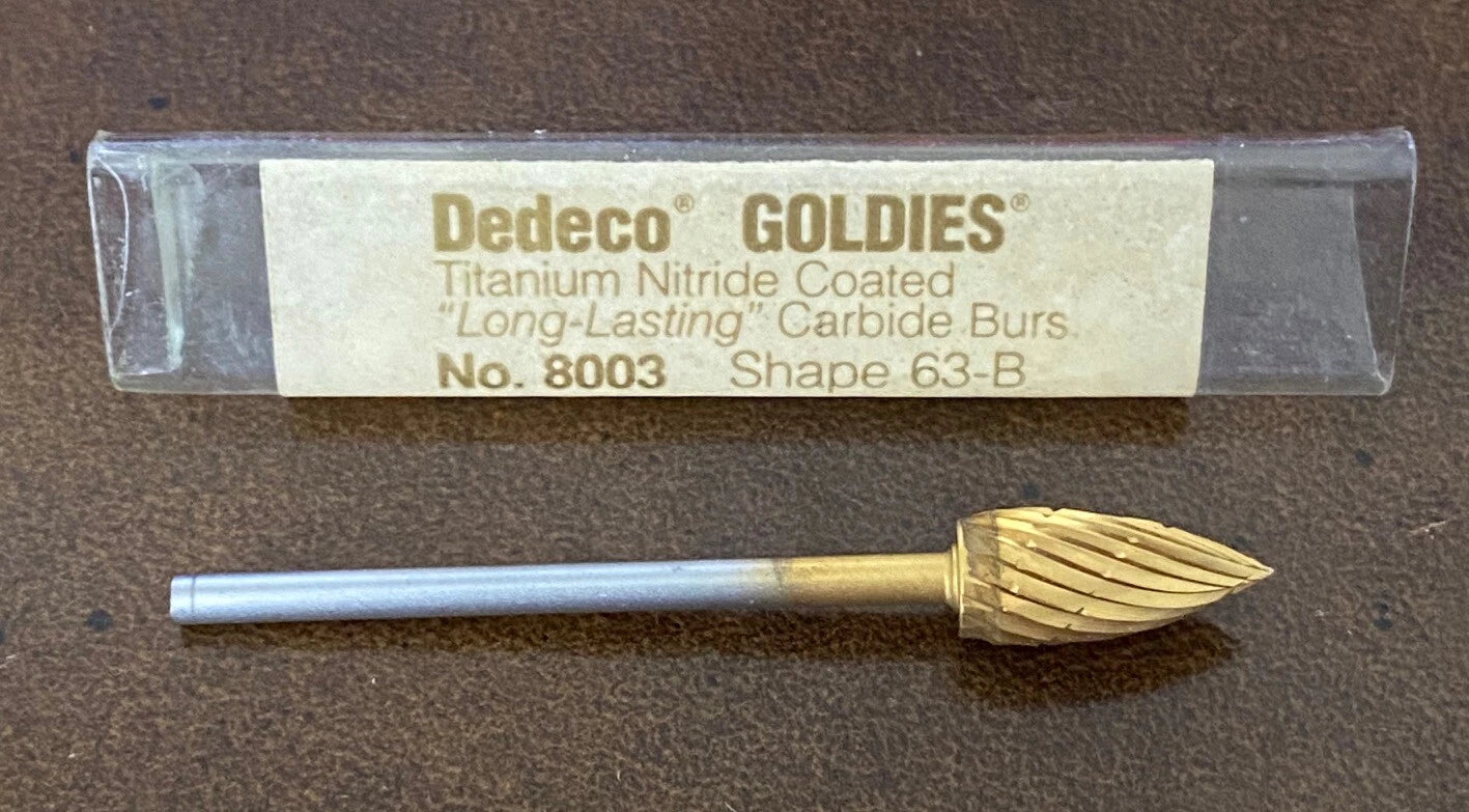 [Dedeco] Euro Goldies Titanium Nitride Coated Bur Shape 63-B No. 8003