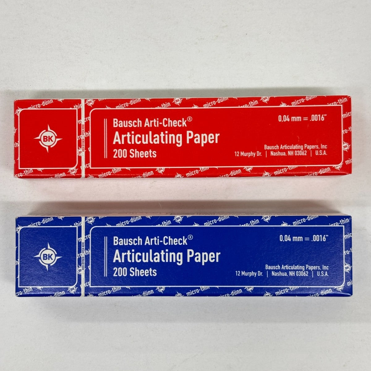 [Bausch] Articulating Paper Blue (BK-09), Red (BK-10) Extra Thin 200pk,RED(BK31)