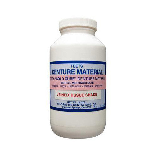 [Co-oral-lte] Teets Denture Material ColdCure Powder Veined Tissue Shade 1lb 8102