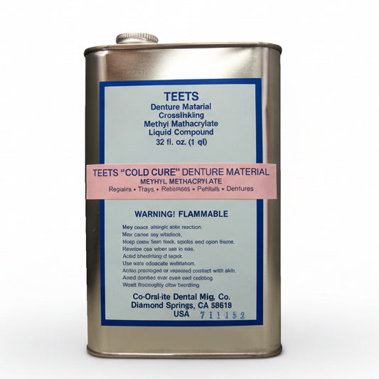 [Co-oral-lte] Teets Denture Material – Cold Cure Liquid, 32OZ