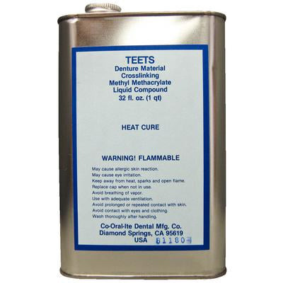 [Co-oral-lte] Teets Denture Material – Heat Cure Liquid, 1 Quart